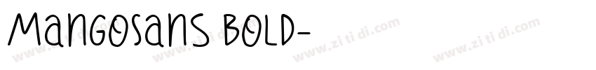 MangoSans Bold字体转换
